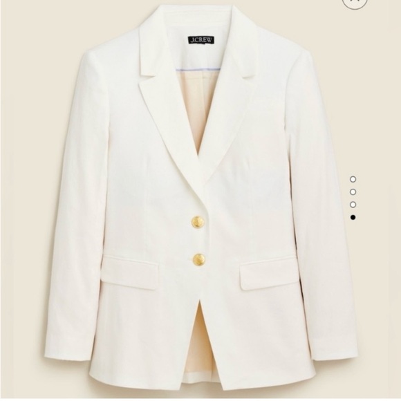 J. Crew Jackets & Blazers - J. Crew - 2024 Madelyn Blazer in Linen Blend - Color Ivory Size 4 - BZ883 - NWT